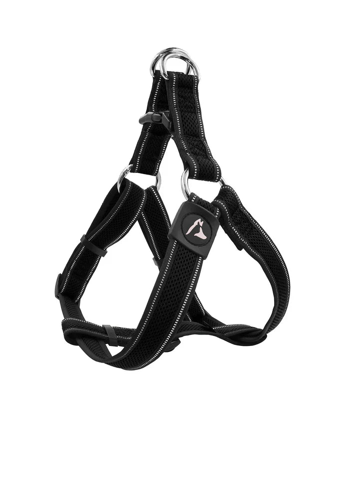 DOCO Medium black Dog Harness 50 to 72 in 2.5 cm