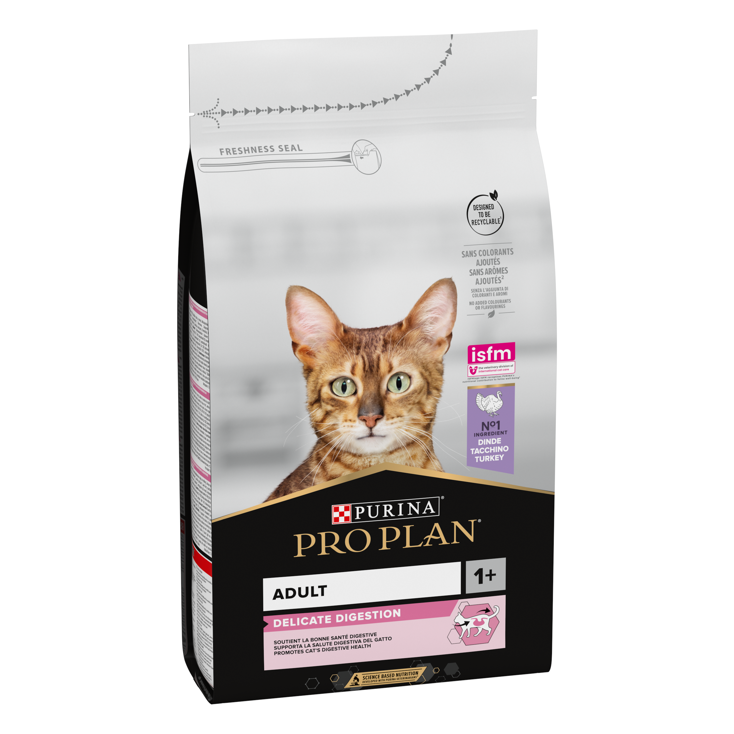 طعام القطط الجاف Purina Pro Plan Adult Delicate Digestion مع لحم الديك الرومي 1.5 كجم