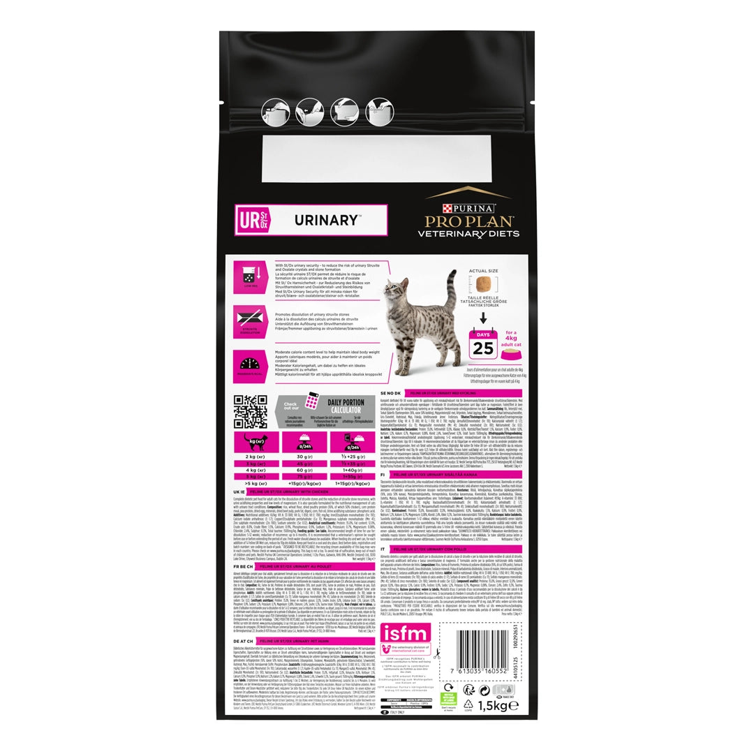Purina Pro Plan Veterinary Diets Urinary UR Dry Cat Food with Chicken 1.5 kg