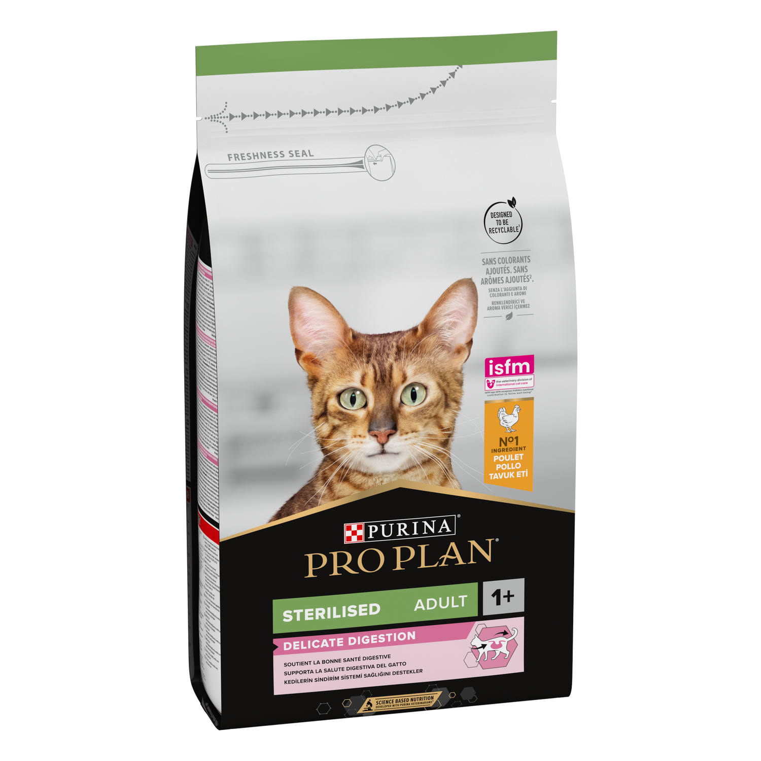 طعام جاف Purina Pro Plan Delicate Digestion بالدجاج للقطط البالغة المعقمة 1.5 كجم