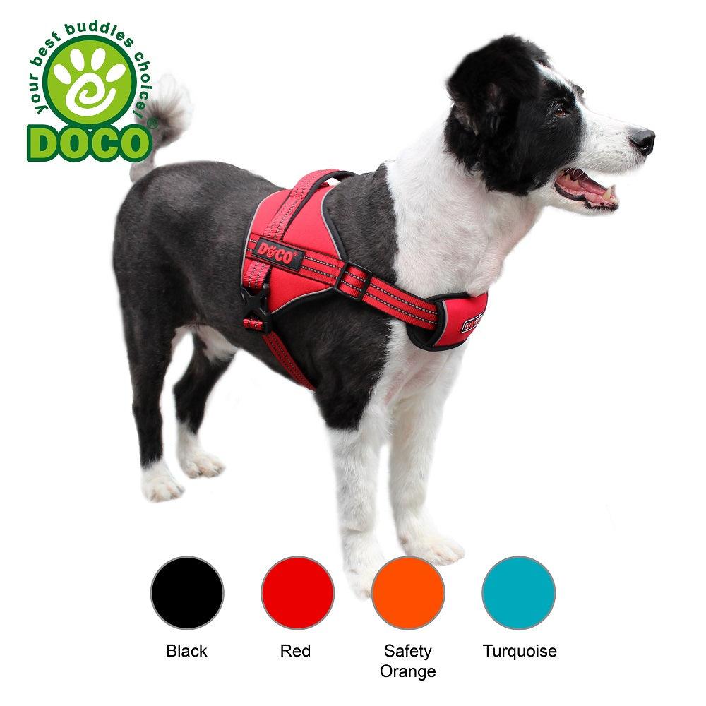 DOCO Vertex Power Medium Orange Reflective Dog Harness