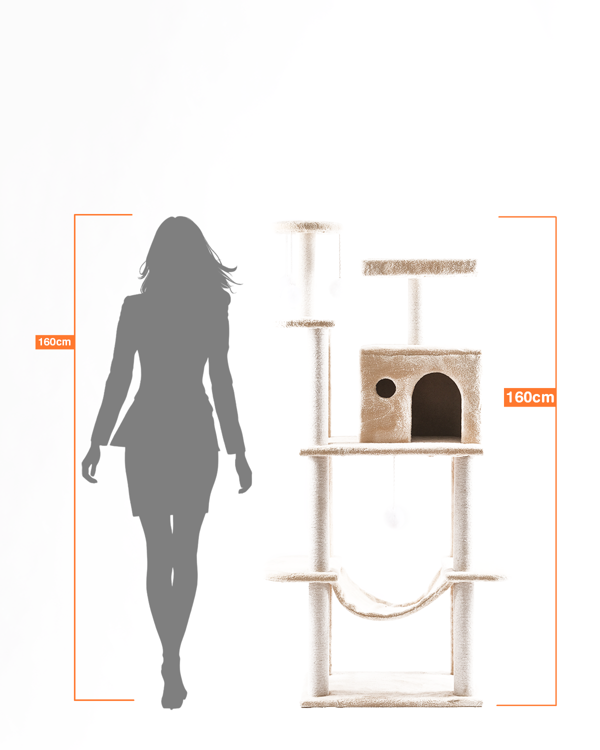 Cat Tree Platform With Indoor Scratches And Posts Large
