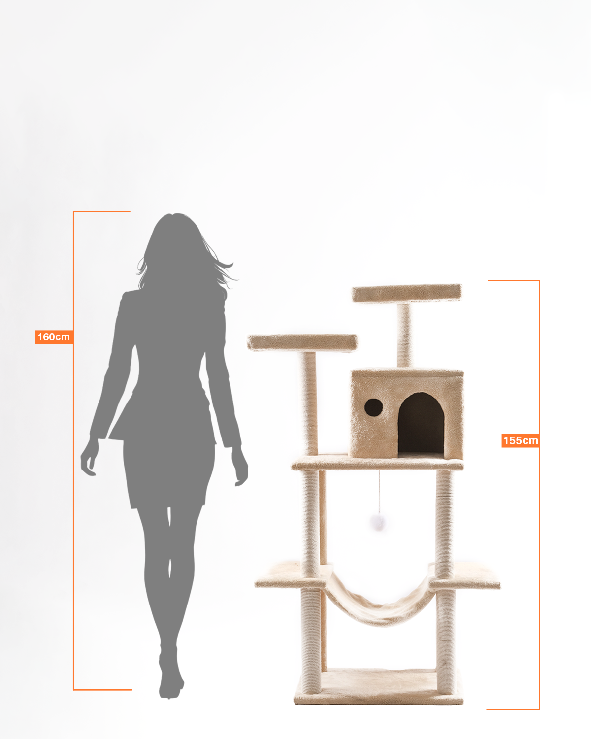 Cat Tree Platform With Indoor Scratches And Posts Large