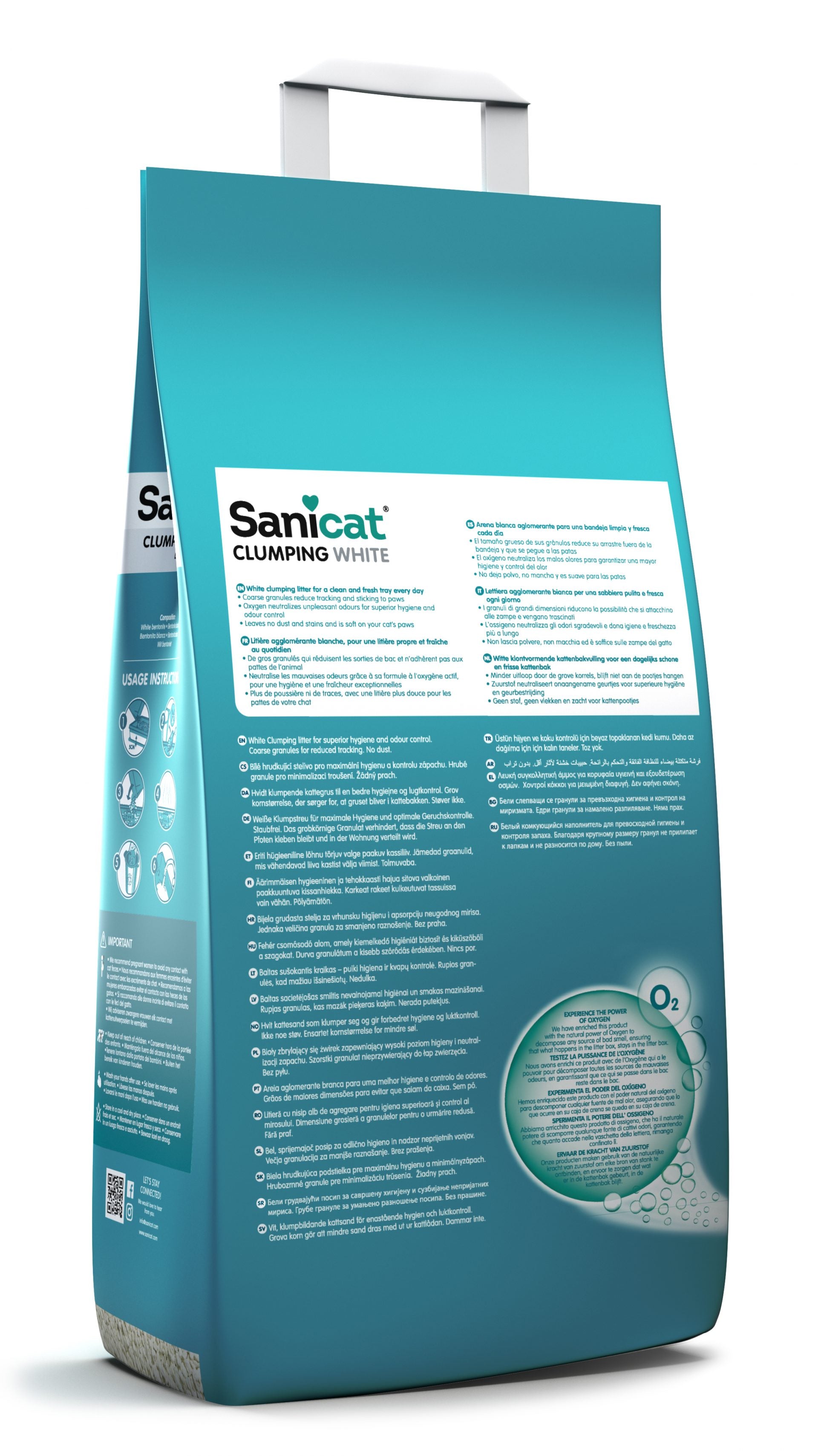 Sanicat Clumping White Fragrance Free 10 L