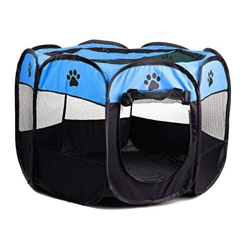Pet playpen for small dogs cats, foldable dog kennel Large