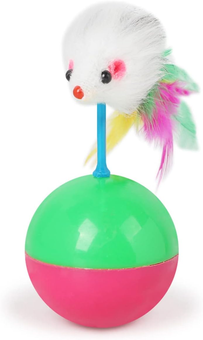 Feather Rotating Ball for Training Playing for cat