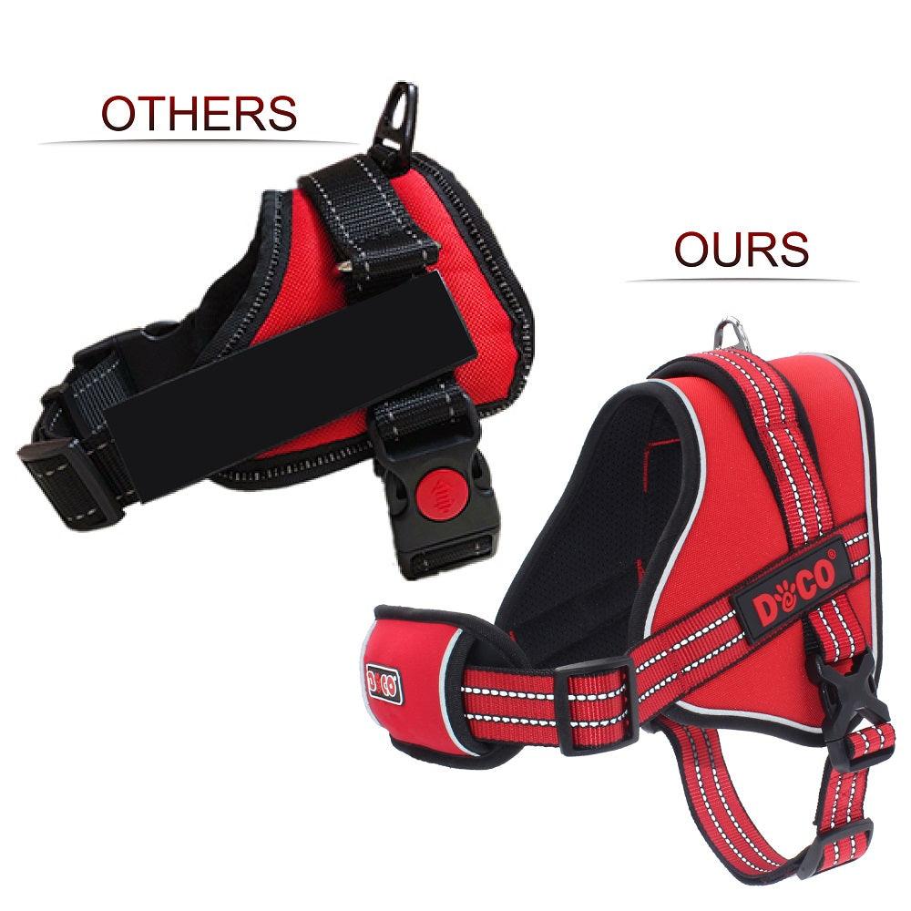 DOCO Vertex Power Medium Orange Reflective Dog Harness