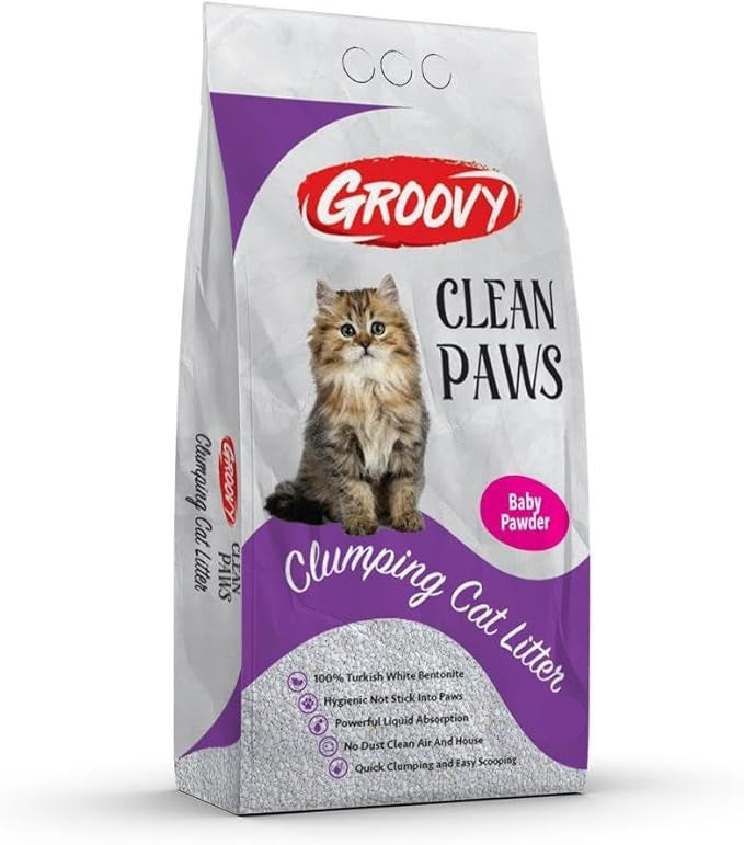 Groovy Clumping cat Litter with Baby Powder 20 L
