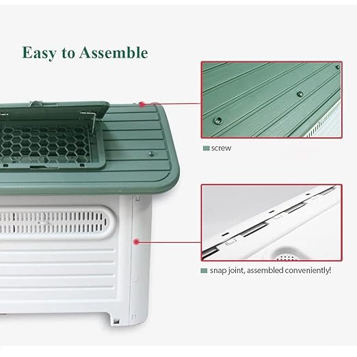 House Plastic Small for Dog With Metal Door And Sky Window