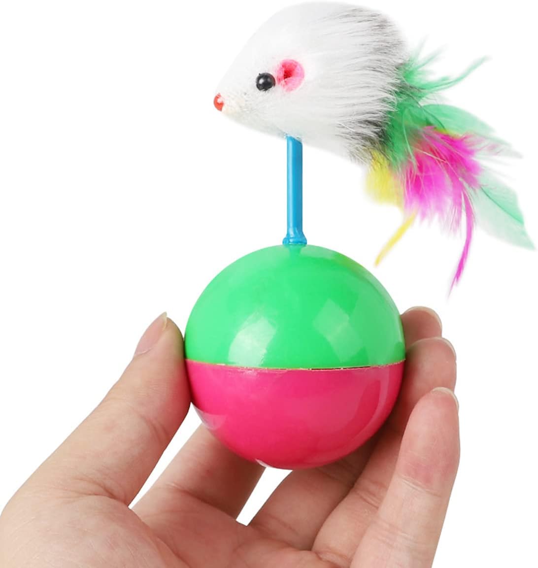Feather Rotating Ball for Training Playing for cat