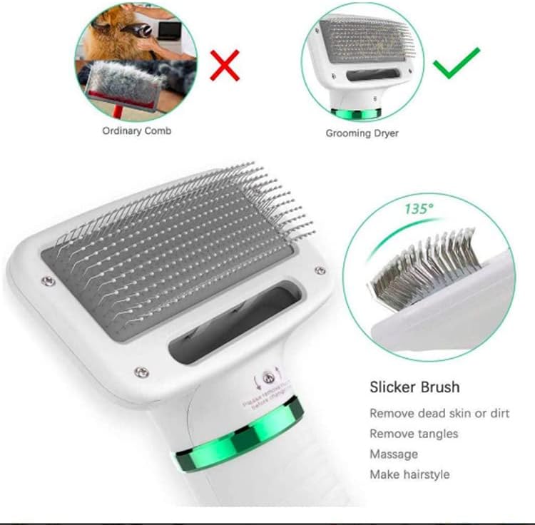 Pet hair dryer with cold and hot air