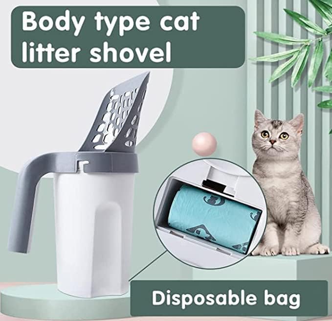 Cat Litter Shovel with Bag Holder 1 bag free