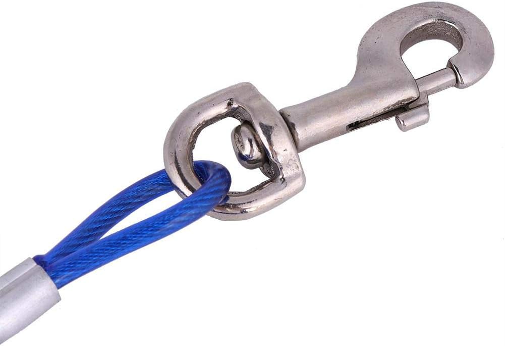 Fdit Dog Leash Rope Heavy Duty Chew-Proof Long Steel Wire Pet Safety Cable Rope 5mm 5m