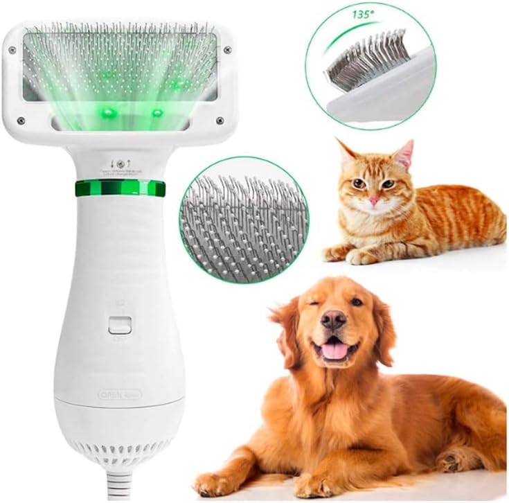 Pet hair dryer with cold and hot air