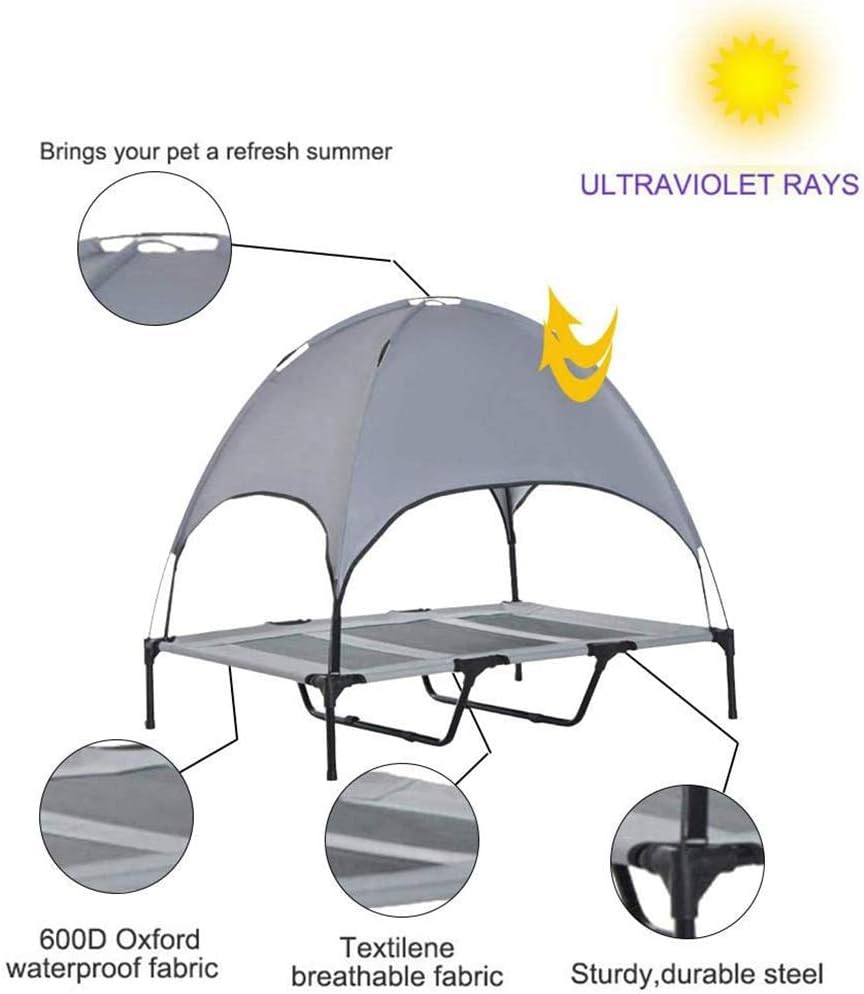 Tent Dog Bed with Removable Canopy 122 cm in 90 cm