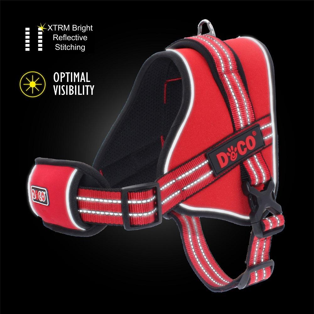 DOCO Vertex Power Medium Orange Reflective Dog Harness