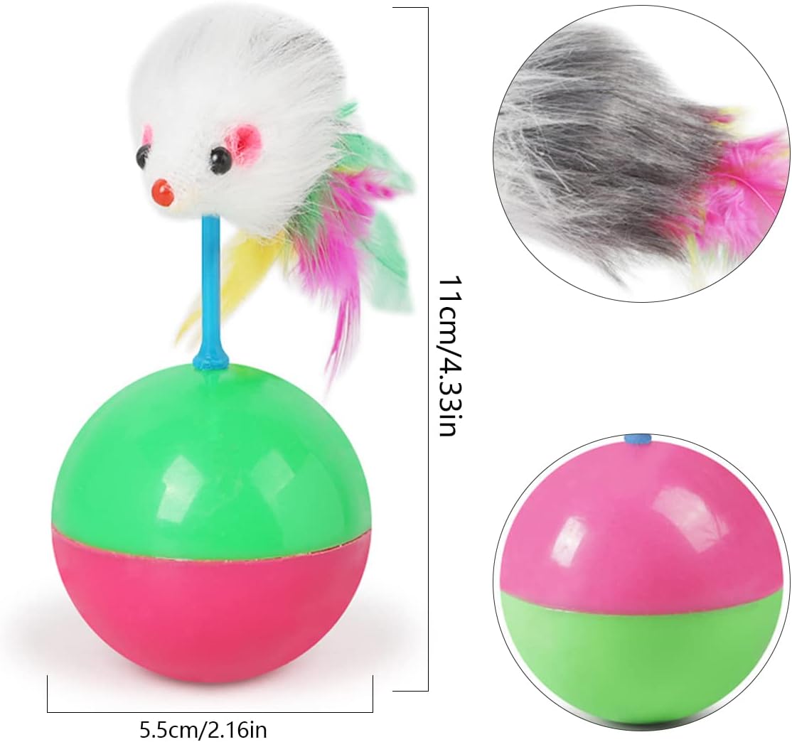 Feather Rotating Ball for Training Playing for cat
