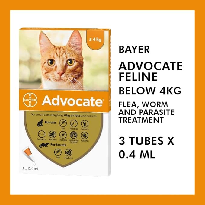 Advocate Spot On Solution for Small Cats Up to 4kg 0.4 ml