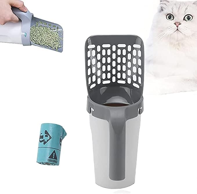 Cat Litter Shovel with Bag Holder 1 bag free