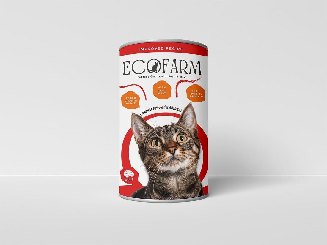 Eco farm wet food Chunks with beef for adult cat 400 gr