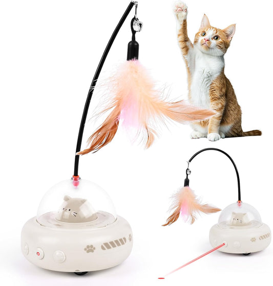 Crazy Cat Toy Electric Interactive with Feather