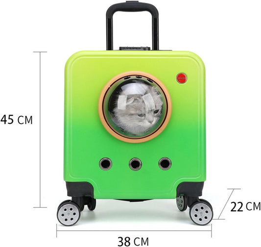 Hard Sided Dog Carriers for Small Dogs with Wheels and Handle up to 10 kg