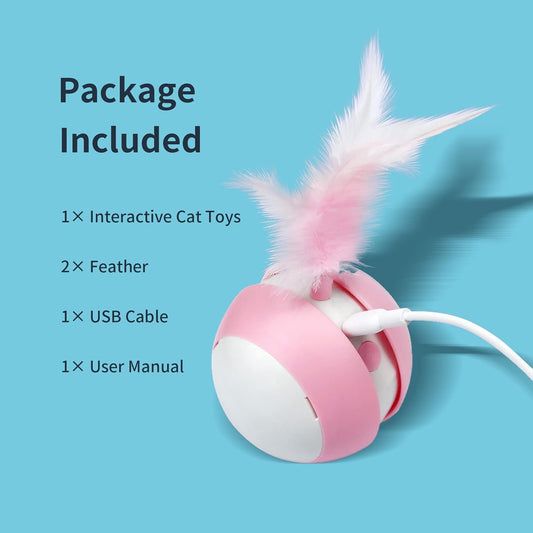 Crazy Moving Cat Ball Toys with Bird Sound and Led Light
