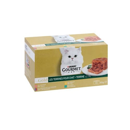 Purina Gourmet Gold Assorted Cake Wet Food for Adult Cats 4 in 85 gr