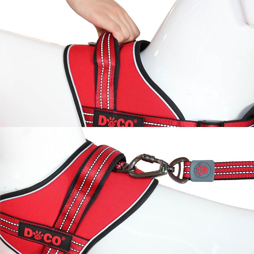 DOCO Vertex Power Medium Orange Reflective Dog Harness