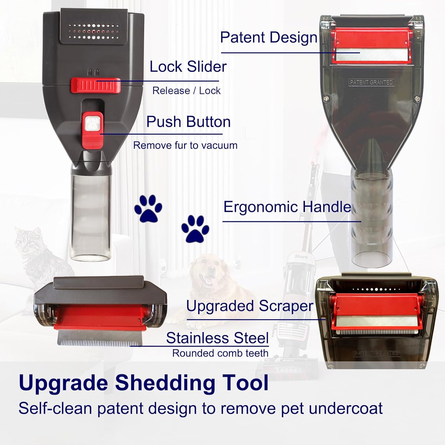 PET HAIR GROOMING KIT 9 pcs