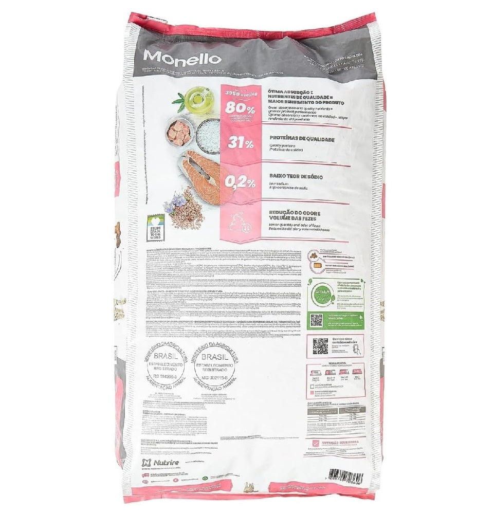 Monello Dry Food with Salmon and Chicken for Adult Cats 1 kg