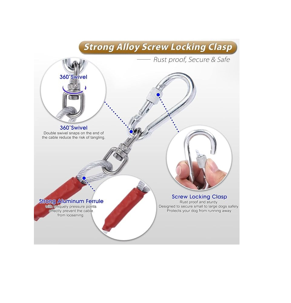 Dog tie out cable 10 F