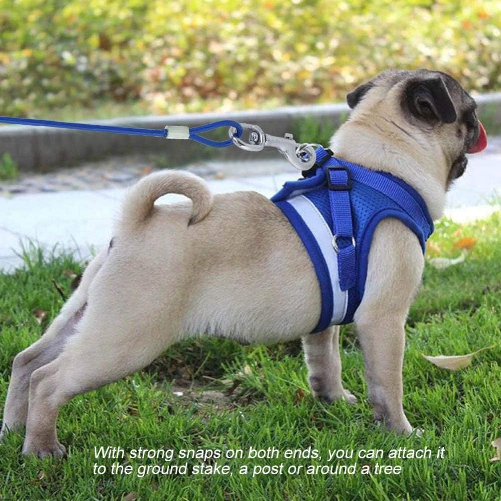 Fdit Dog Leash Rope Heavy Duty Chew-Proof Long Steel Wire Pet Safety Cable Rope 5mm 5m
