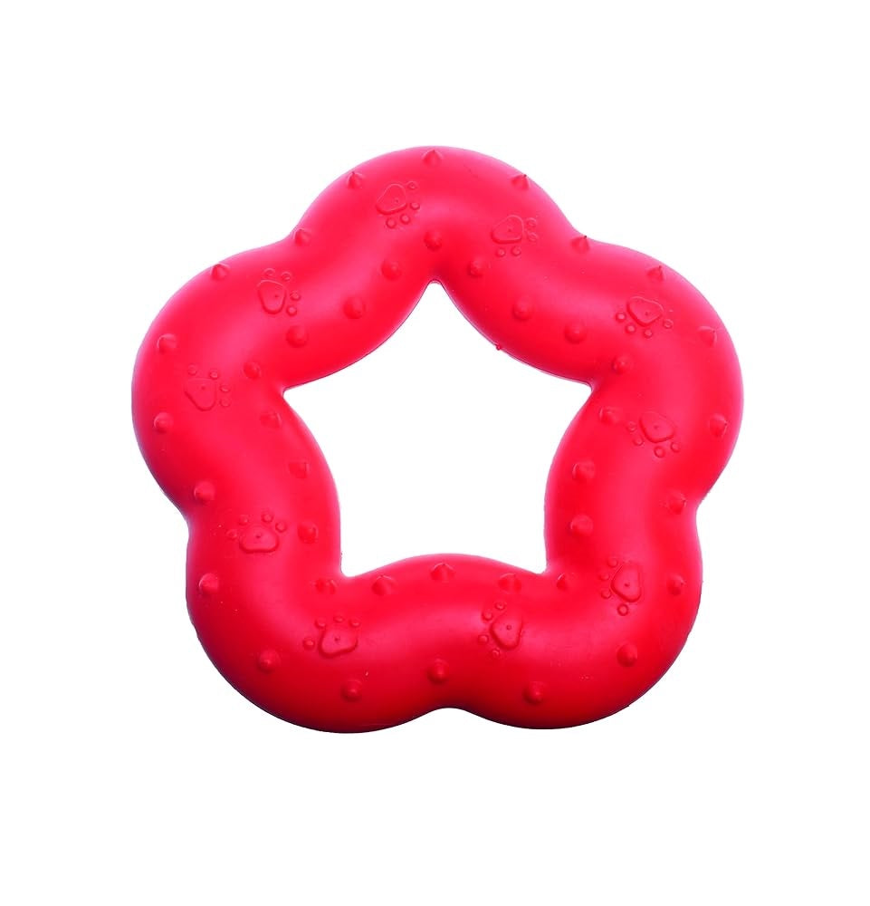 Suprium Red Star Shaped Dog Chew Toy