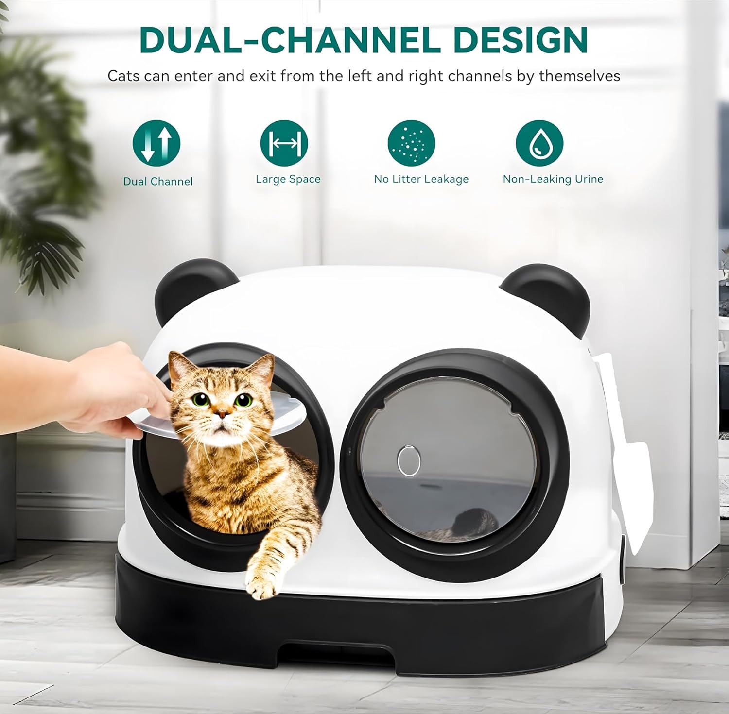 Litter Box large Double Door and Shape for Cat