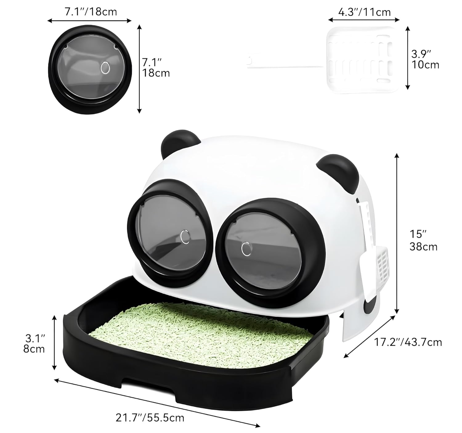 Litter Box large Double Door and Shape for Cat