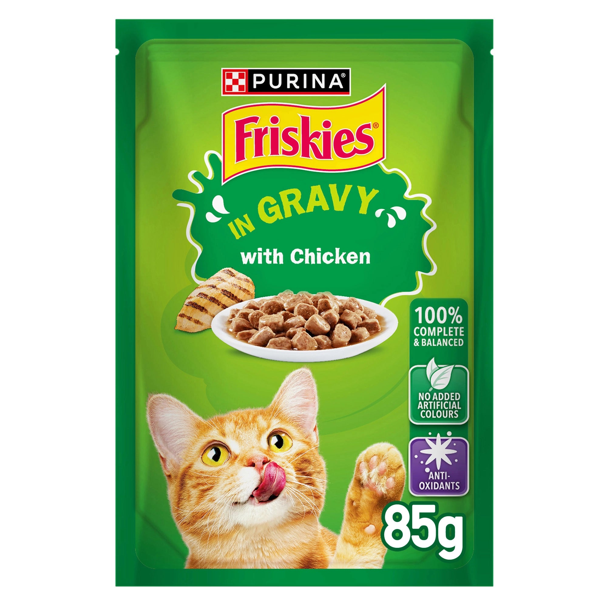 Purina Friskies Wet Cat Food with Chicken in Gravy 85 gr