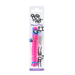 Pete and Pet Blue and Pink Cat and small dog Collar with Bell