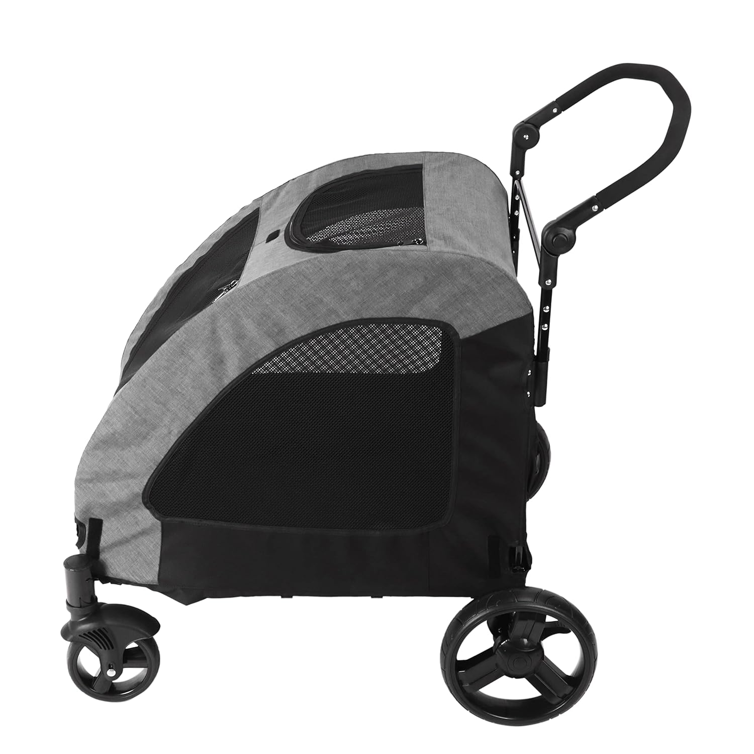 Nisurba Foldable and Portable Large Dog Stroller up to 60 kg - Grey