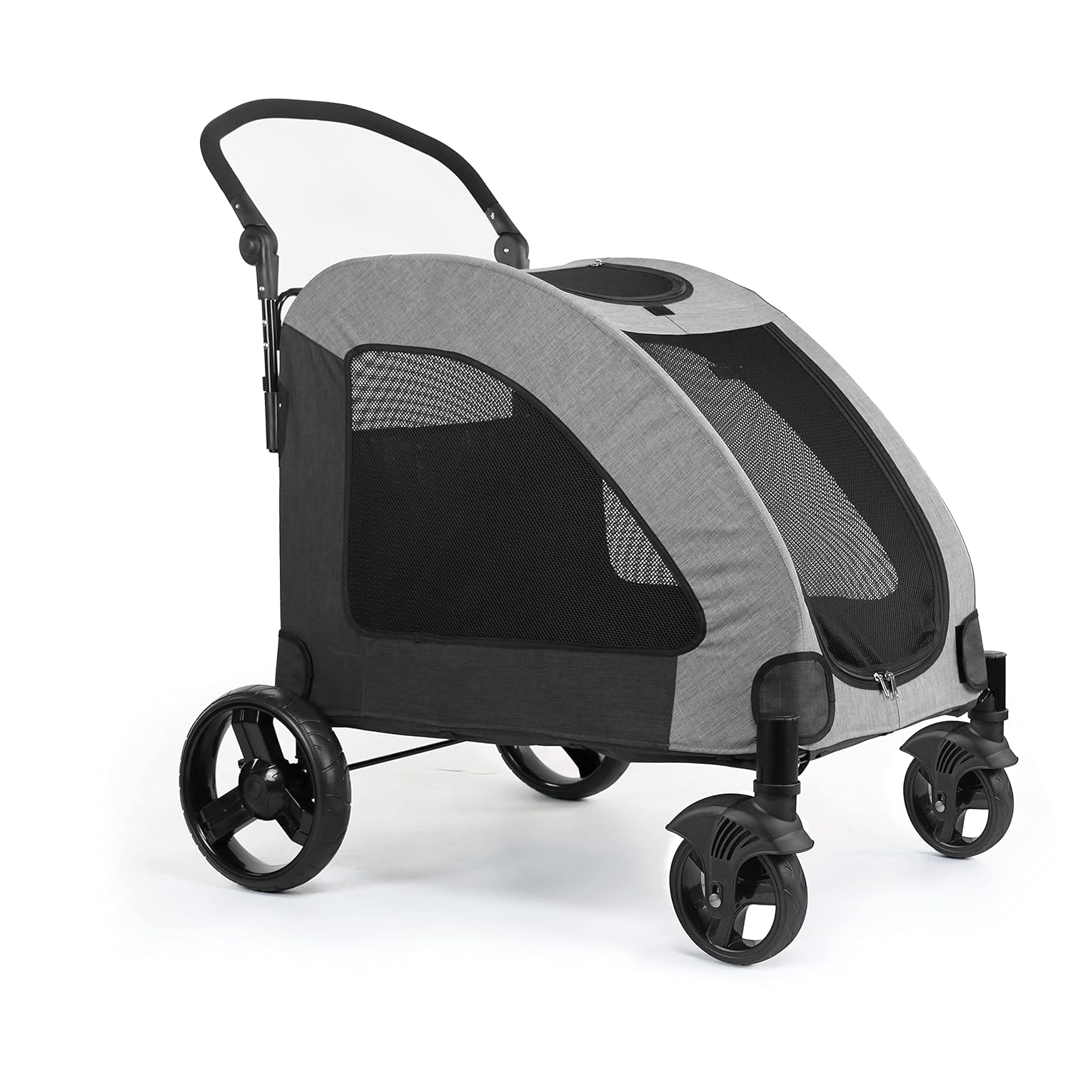 Nisurba Foldable and Portable Large Dog Stroller up to 60 kg - Grey