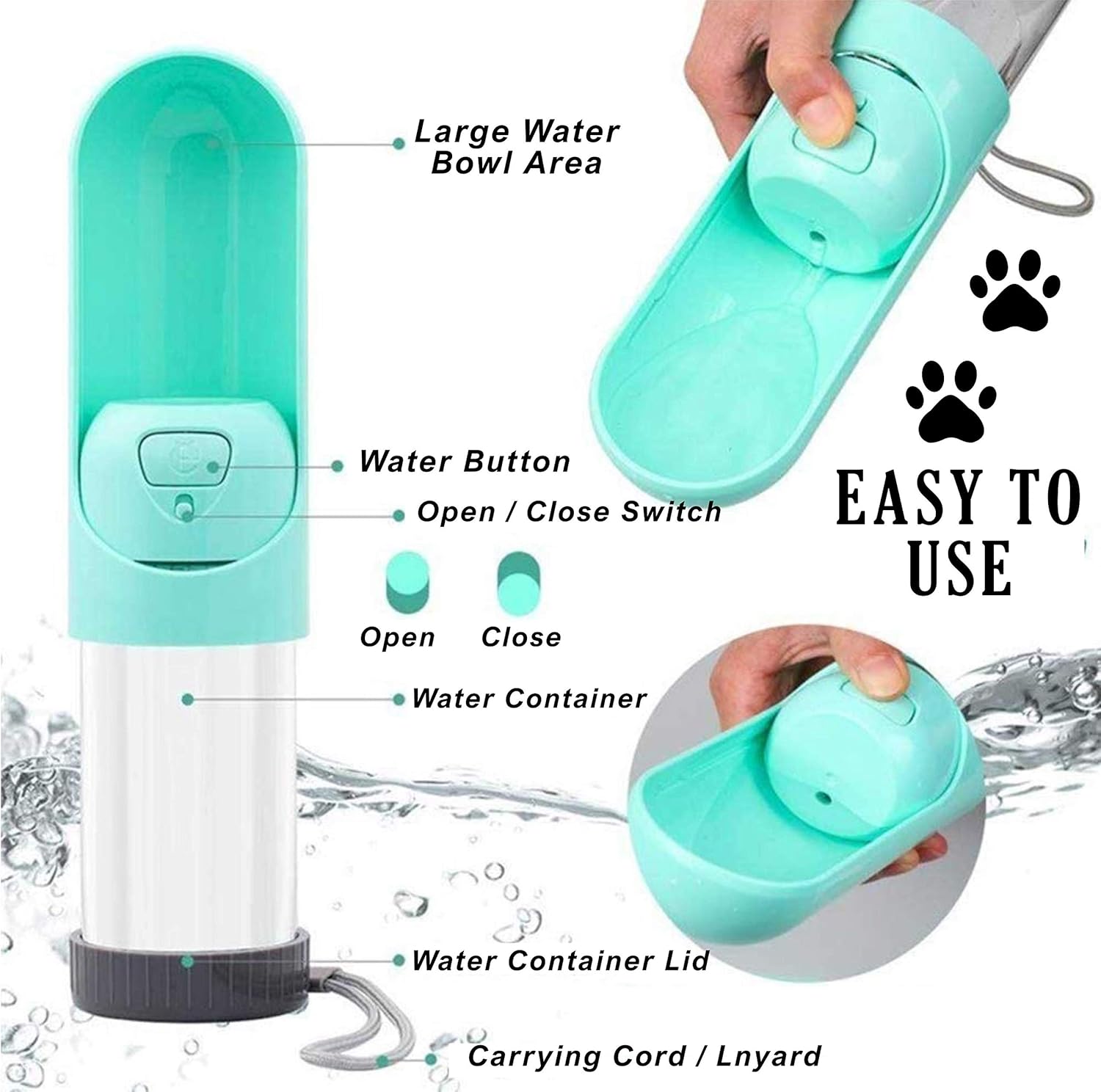 Portable Folding Pet Drinking Water Bottle 300 ml