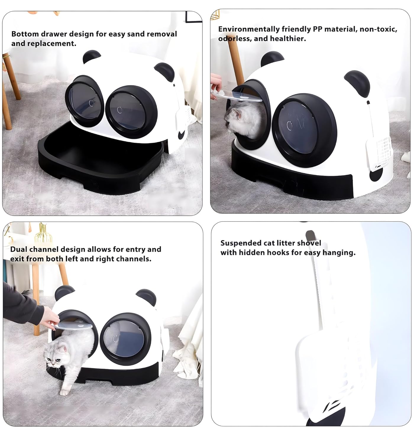 Litter Box large Double Door and Shape for Cat
