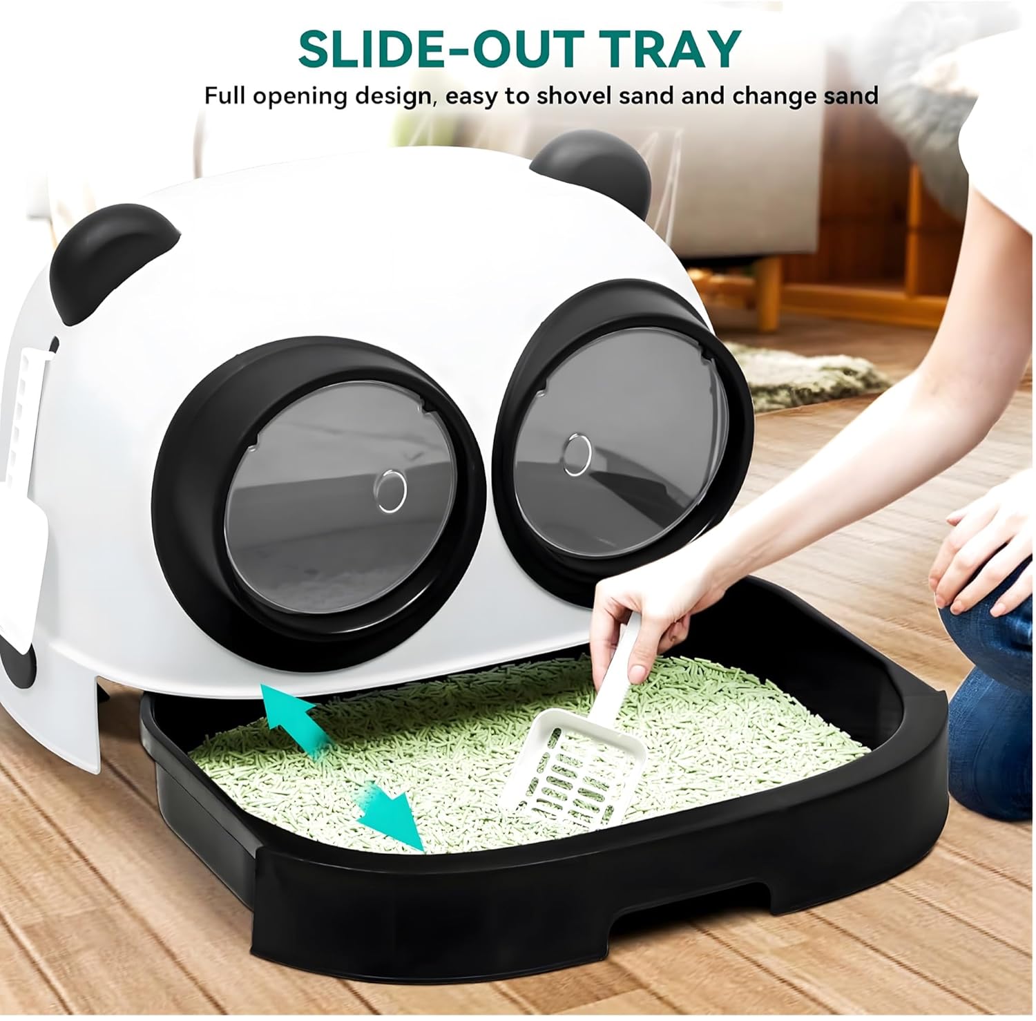 Litter Box large Double Door and Shape for Cat
