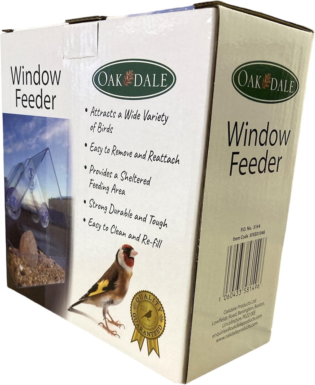 وحدة تغذية الطيور Oakdale Window مع صواني تغذية مزدوجة