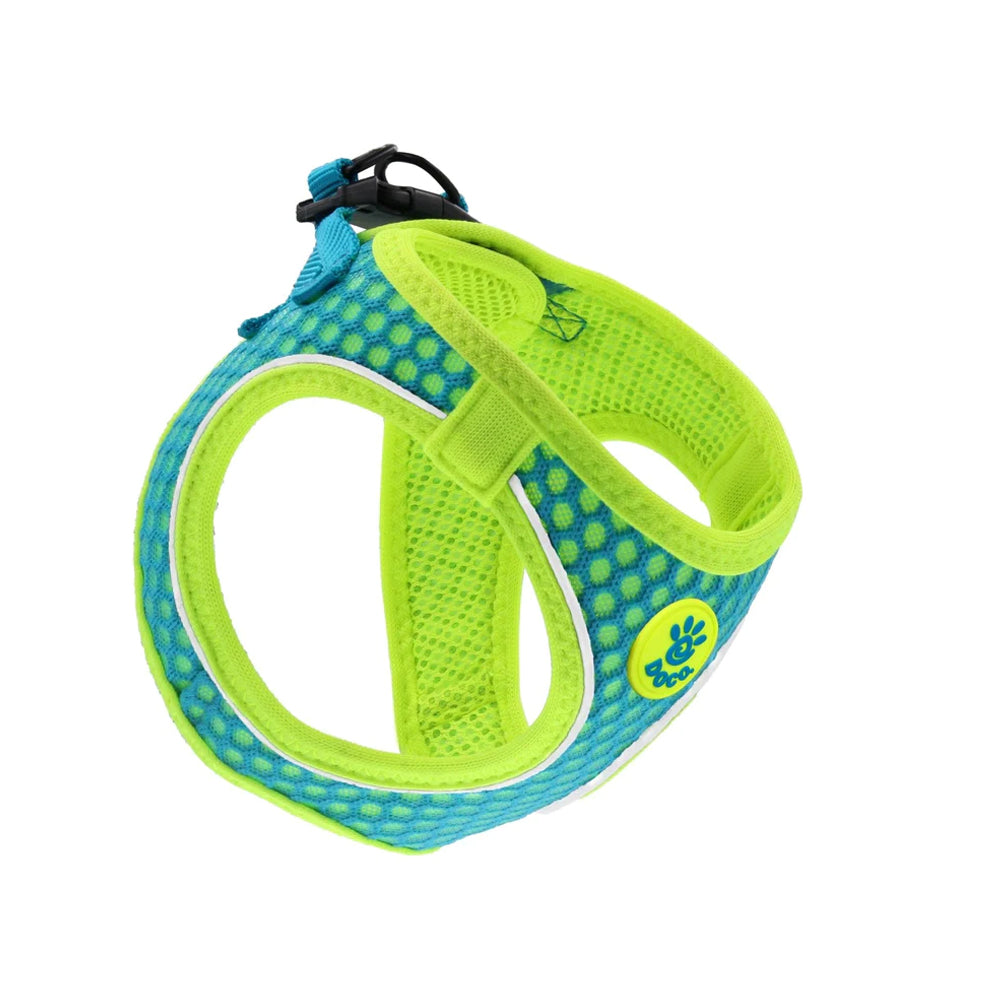 DOCO large yellow and turquoise Reflective Net Mesh Harness 47-50cm