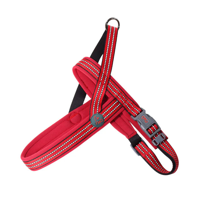 DOCO Red Reflective Dog Harness 2.5 in 60 in 46 to 80 cm Medium to Large