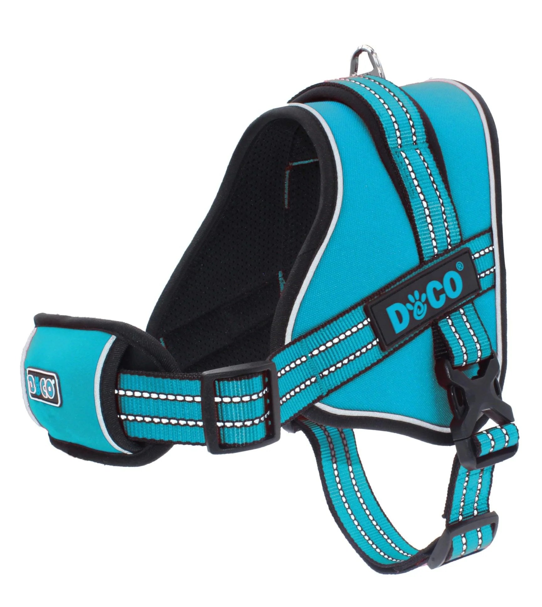 DOCO Vertex Power L Turquoise Reflective Dog Harness