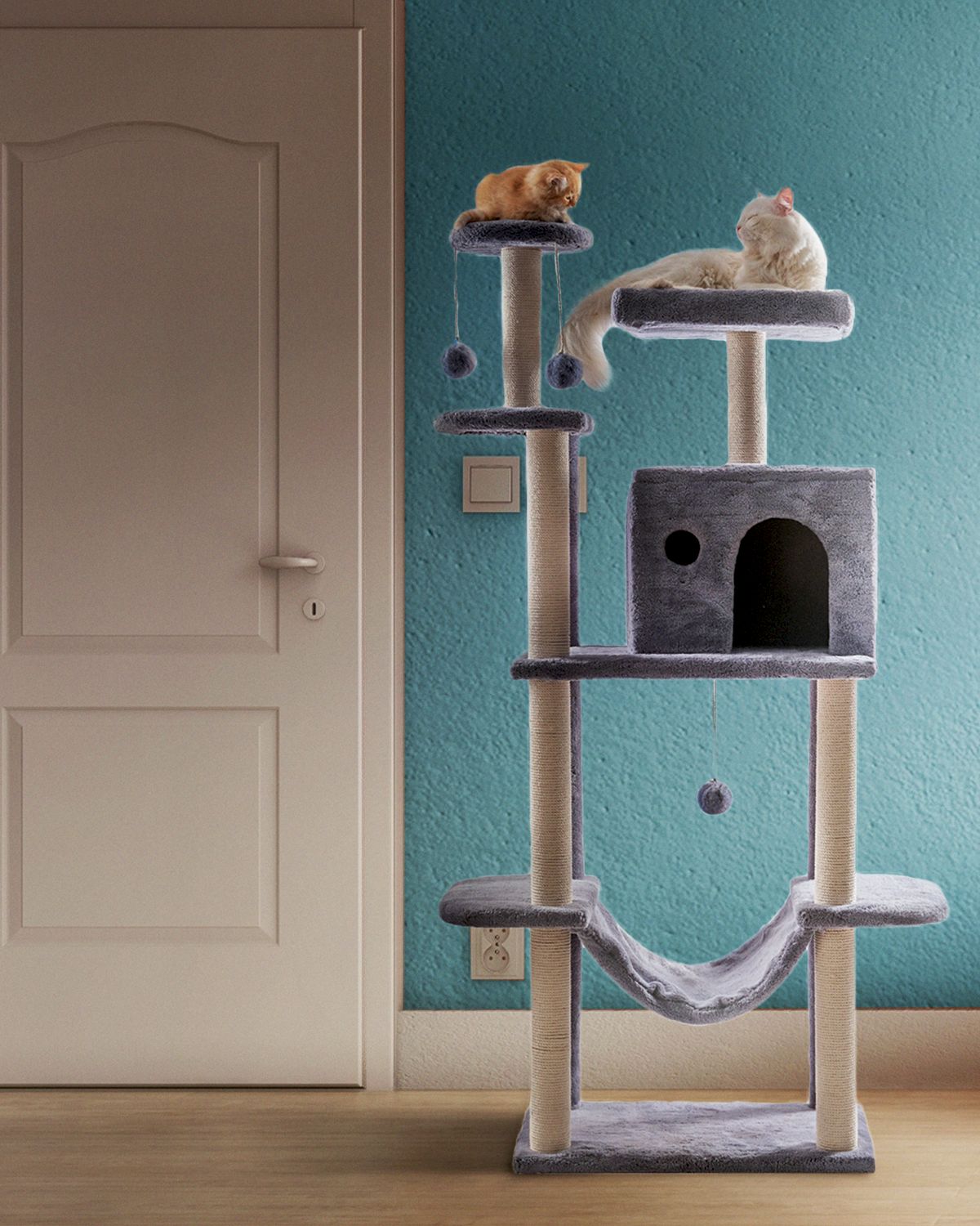 Cat Tree Platform With Indoor Scratches And Posts Large