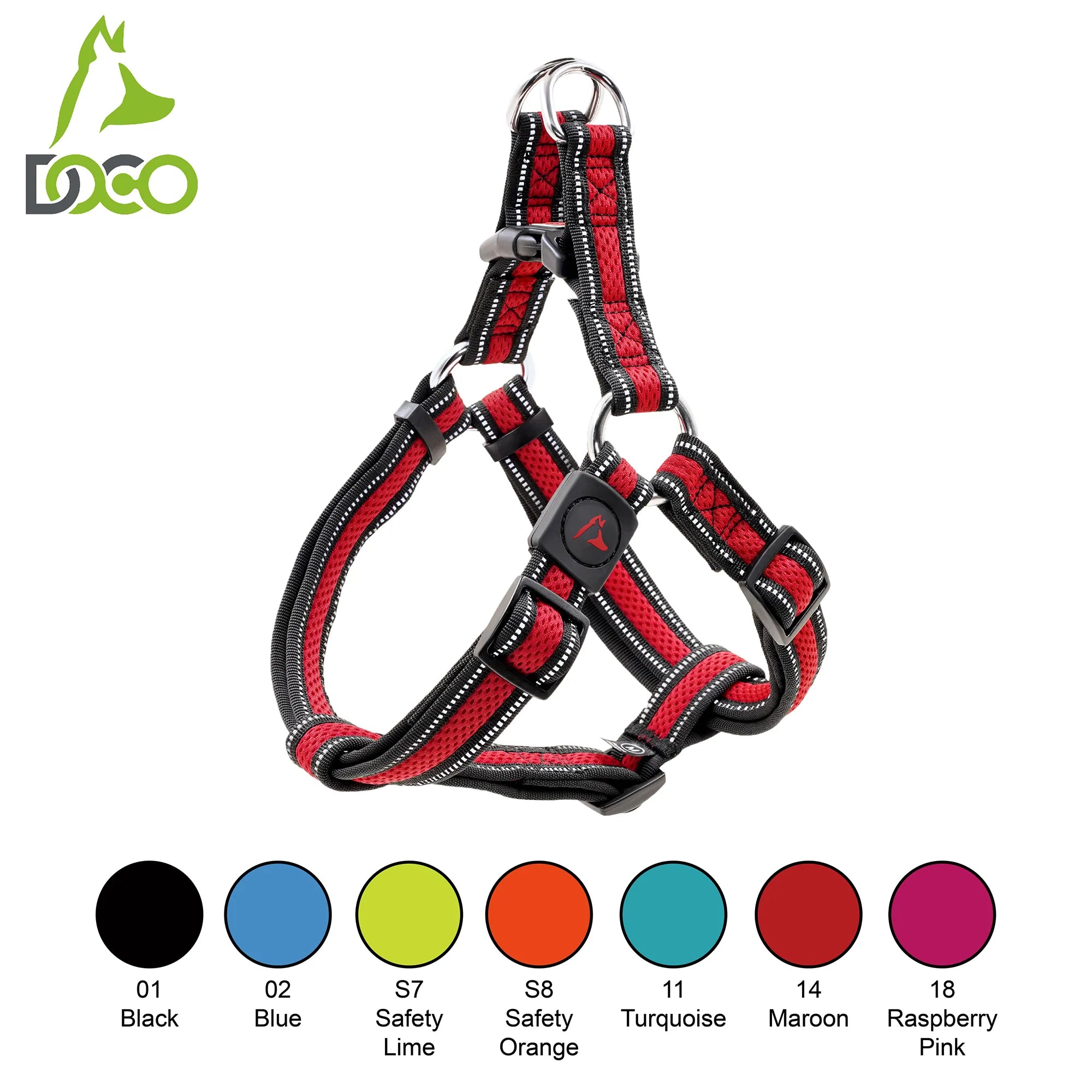 DOCO Large Black Dog Harness 60 to 84 in 3.2cm