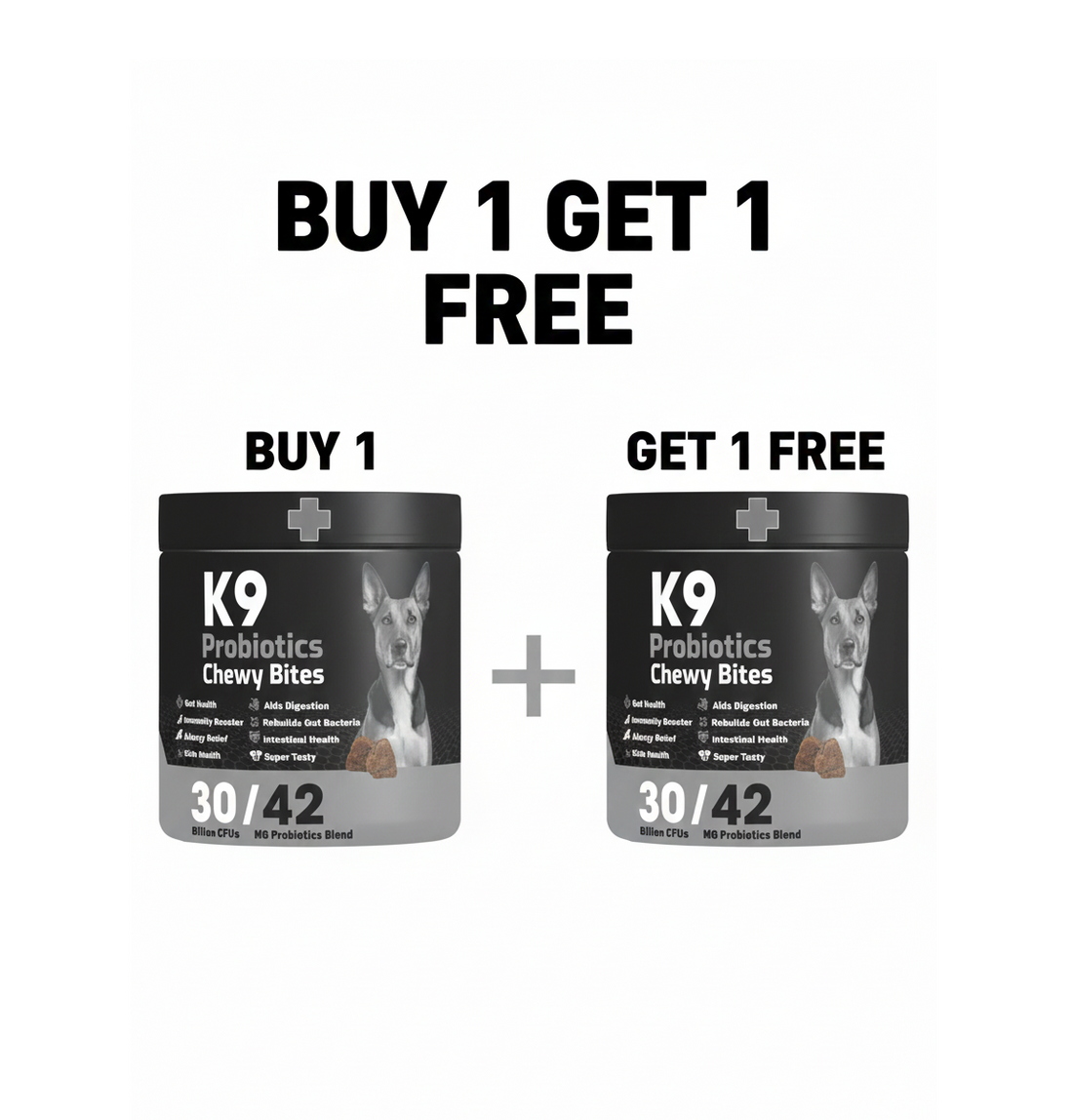 K9 Supplement Probiotecs chewy bites For Dogs 90 Pcs buy One Get One Free